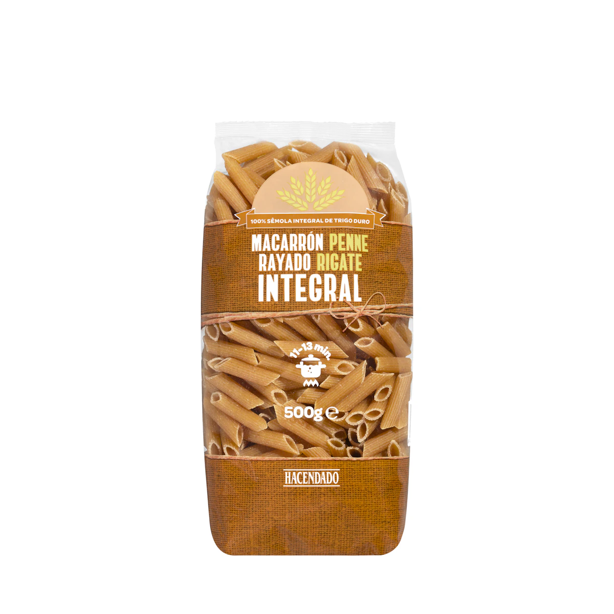 Macarrón rayado integral Hacendado – Mercadona – صورة إعلانية للمنتج