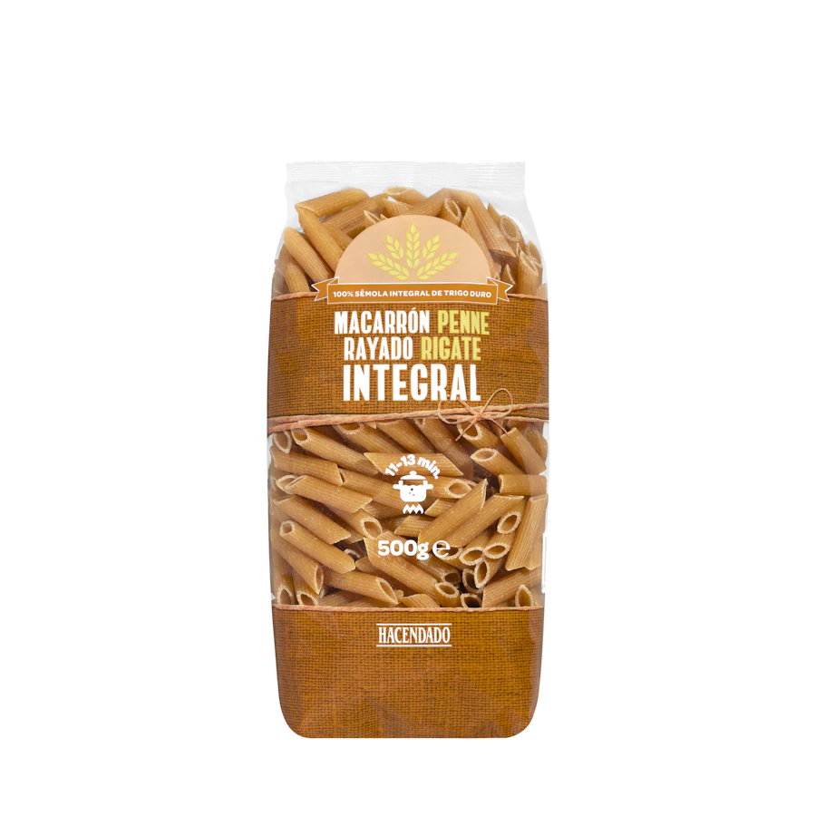 Macarrón rayado integral Hacendado – Mercadona – صورة المنتج