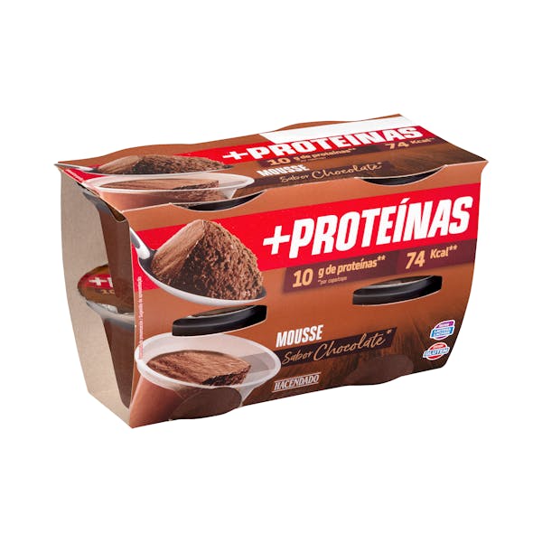Imagen de Mousse sabor chocolate +Proteínas Hacendado 10 g proteínas