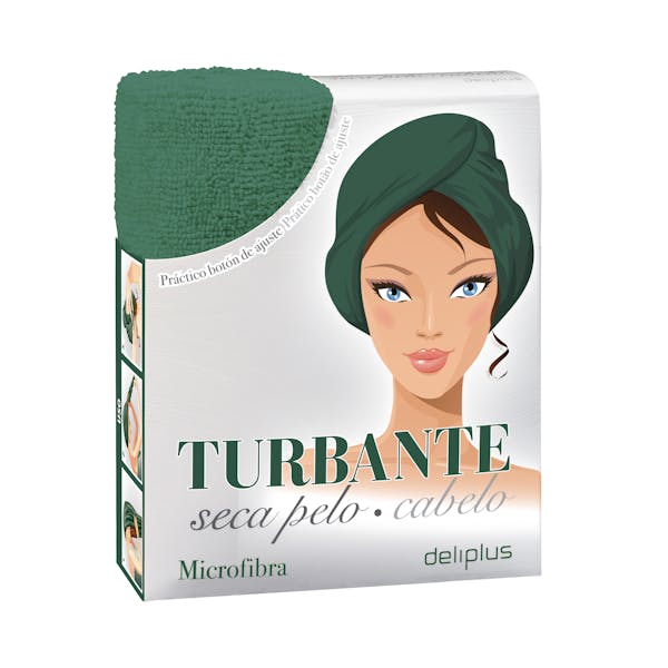 Imagen de Toalla turbante seca pelo microfibra Deliplus