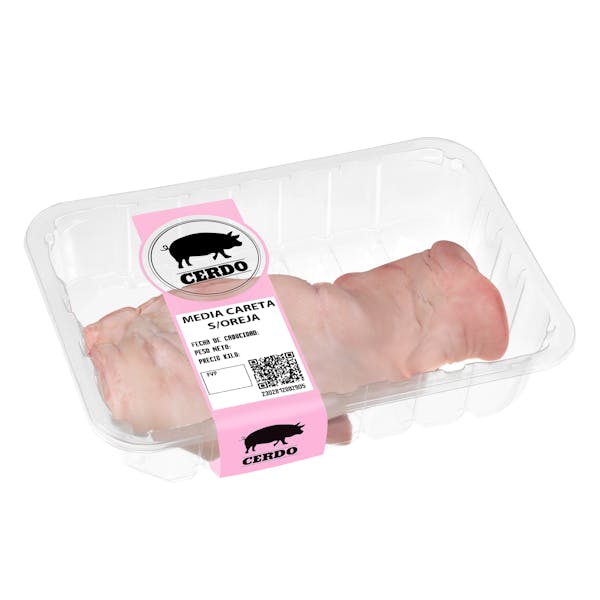 Imagen de Media careta de cerdo sin oreja