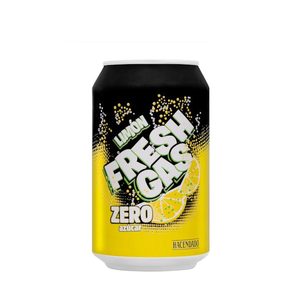 Imagen de Refresco de limón Hacendado zero azúcar fresh gas