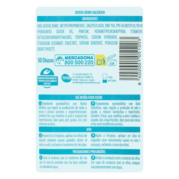 Etiqueta / ingredientes
