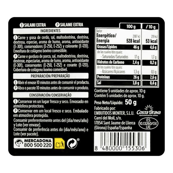 Etiqueta / ingredientes