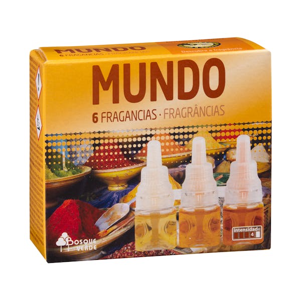 Recambio ambientador eléctrico Mundo 6 fragancias Bosque Verde