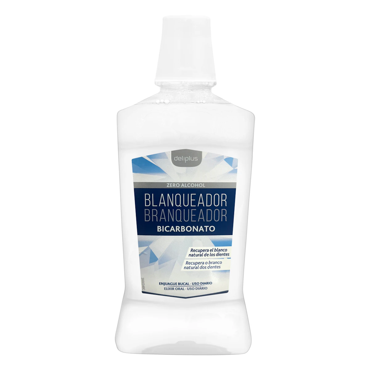 Enjuague bucal Blanqueador Bicarbonato Deliplus zero alcohol – Mercadona – صورة إعلانية للمنتج