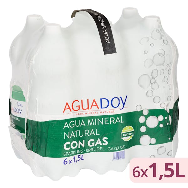 Agua mineral con gas grande Aguadoy