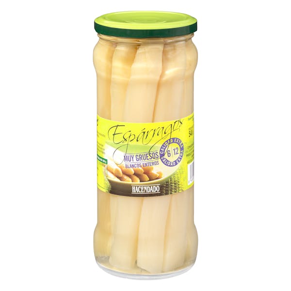 Espárragos blancos muy gruesos Hacendado enteros