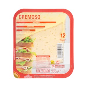Queso lonchas cremoso de vaca Hacendado