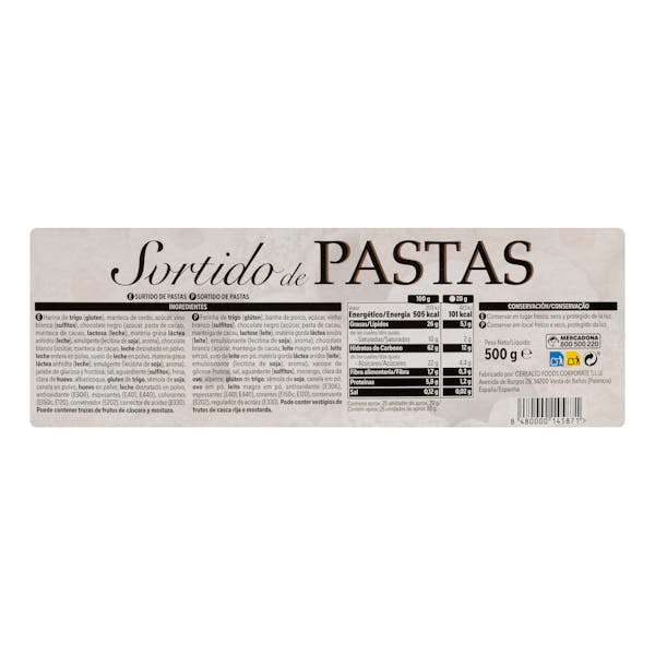 Surtido de pastas artesanas Hacendado