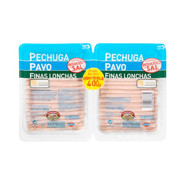 Pechuga de pavo bajo en sal Hacendado finas lonchas Mercadona compra