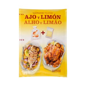 Sazonador ajo y limón Hacendado para carne y pescado