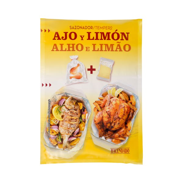 Imagen de Sazonador ajo y limón Hacendado para carne y pescado