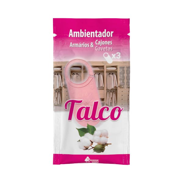 Ambientador Talco armarios y cajones Bosque Verde