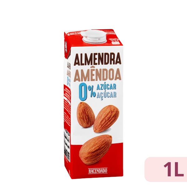 Bebida de almendras 0% azúcar Hacendado