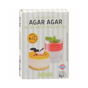 Agar en polvo gelificante 100% vegetal Hacendado