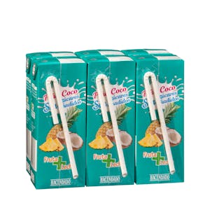 Fruta + leche piña y coco Hacendado sin azúcares añadidos