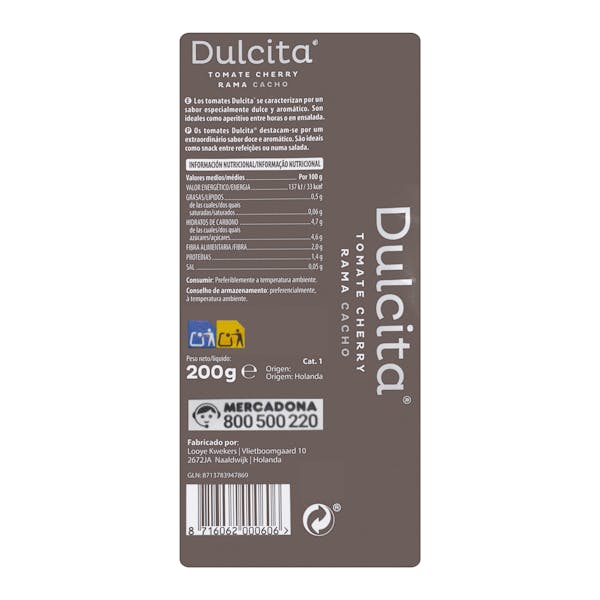 Tomates cherry en rama Dulcita