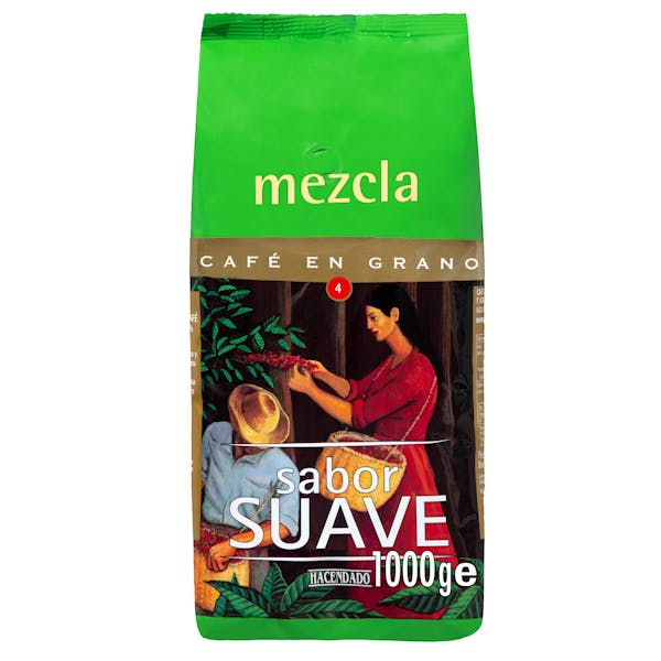 Café en grano mezcla suave Hacendado Mercadona compra online