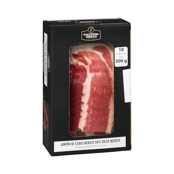 Imagen de Jamón cebo ibérico 50% La Hacienda del Ibérico lonchas