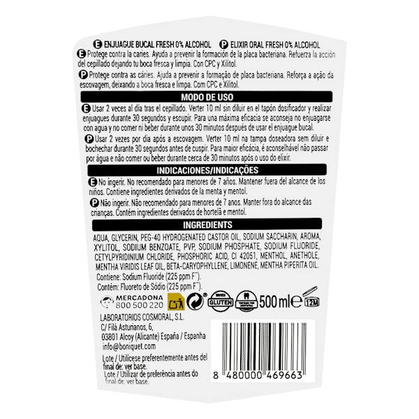 Etiqueta / ingredientes