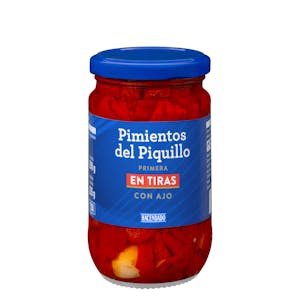 Piquillo peppers in strips with garlic Hacendado