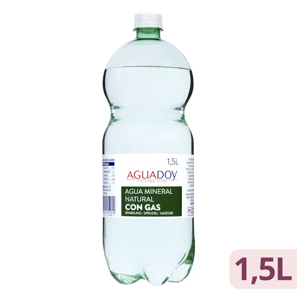 Agua mineral con gas grande Aguadoy