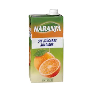 Bebida de naranja Hacendado sin azúcares añadidos