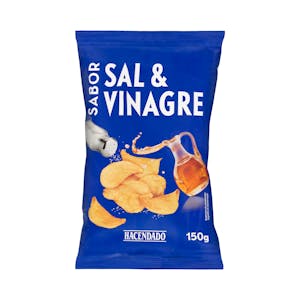 Salt and vinegar flavored potato chips Hacendado