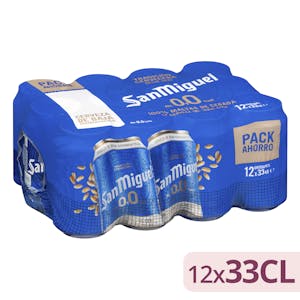 Cerveza 0,0% sin alcohol San Miguel