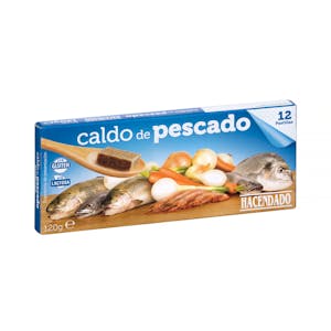 Caldo de pescado Hacendado en pastillas