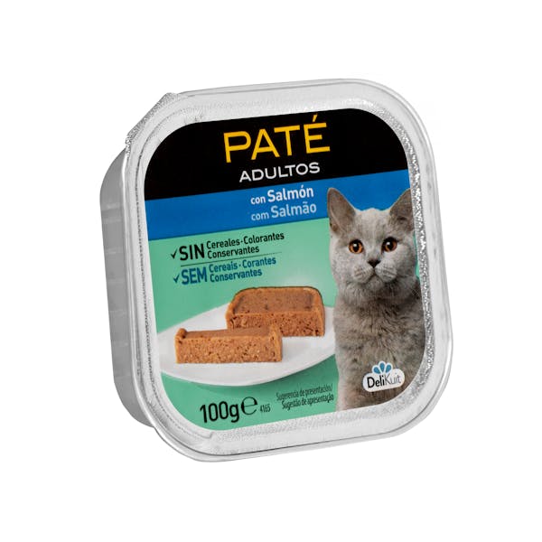 Imagen de Paté gato adulto Delikuit con salmón