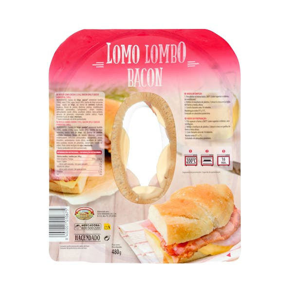 Rosca lomo, bacón y queso emmental Hacendado