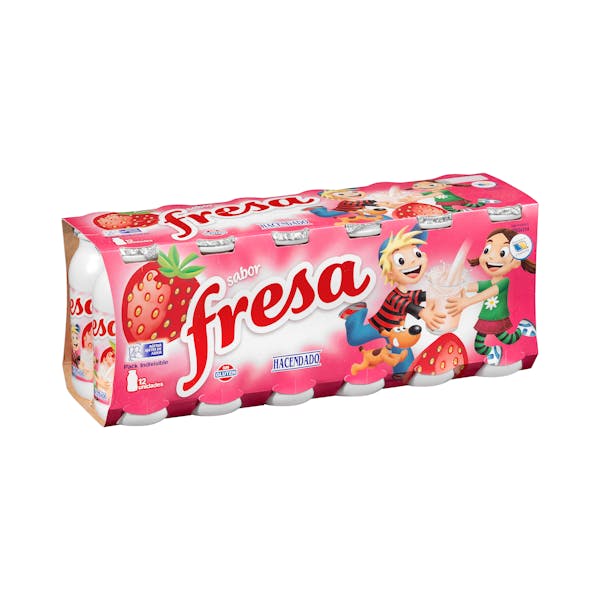 Bebida láctea sabor fresa Hacendado