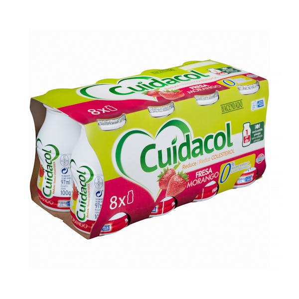 Bebida láctea de fresa Cuidacol 0% azúcares añadidos