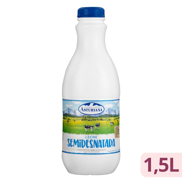 Leche semidesnatada Asturiana