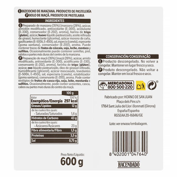 Bizcocho de manzana