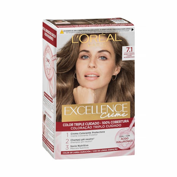 Imagen de Coloración permanente 7.1 rubio ceniza Excellence Creme
