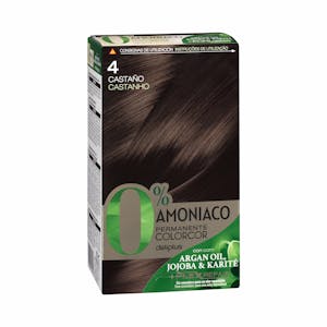 Coloración permanente 4 castaño 0% amoníaco Colorcor