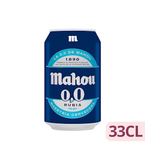 Cerveza sin gluten 0,0% sin alcohol rubia Mahou