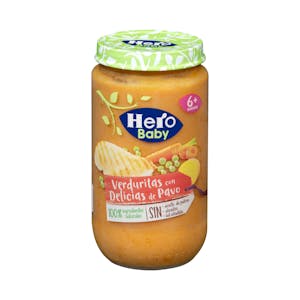 Papilla verduritas con delicias de pavo Hero baby natur +6 meses