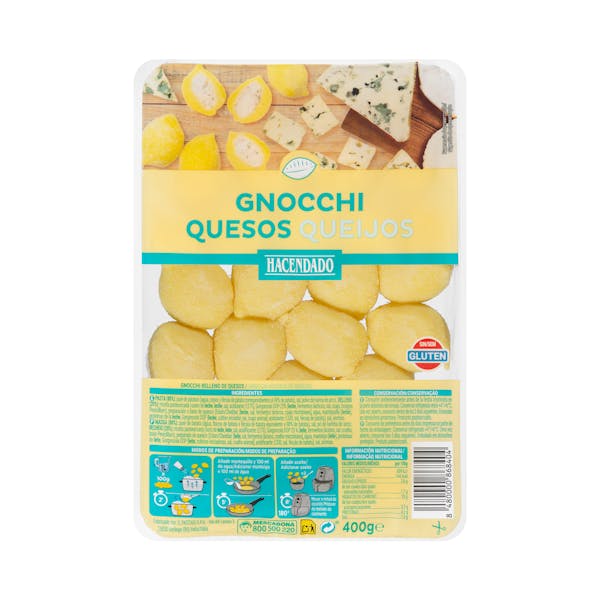 Pasta fresca gnocchi quesos Hacendado