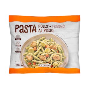 Pasta con pollo al pesto Hacendado ultracongelada