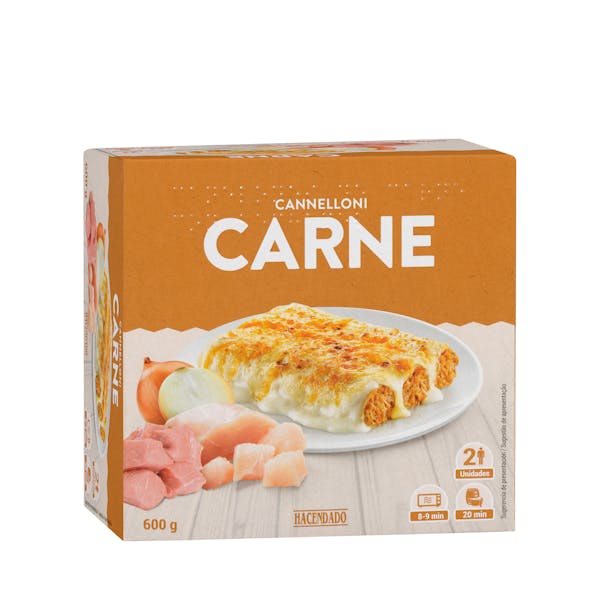 Canelones de carne Hacendado ultracongelados