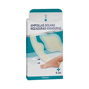 Apósitos hidrocoloides adhesivos para ampollas y rozaduras Deliplus surtidos