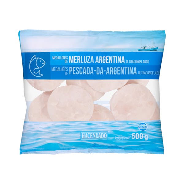 Medallones de merluza Argentina Hacendado ultracongelados