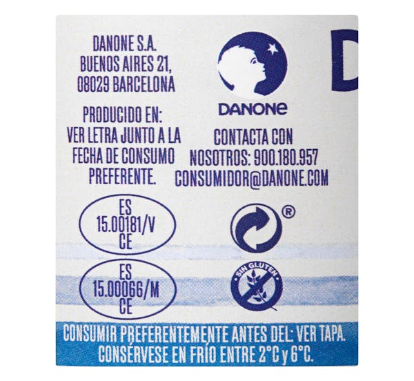 Yogur sabor coco Danone