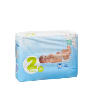 Pañales bebé talla 2 de 3-6 kg Deliplus