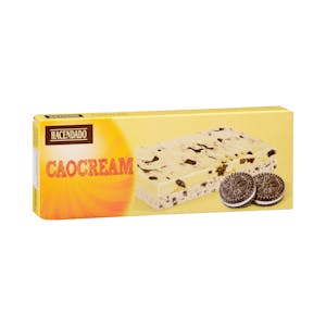 Turrón de chocolate blanco con galleta Caocream Hacendado