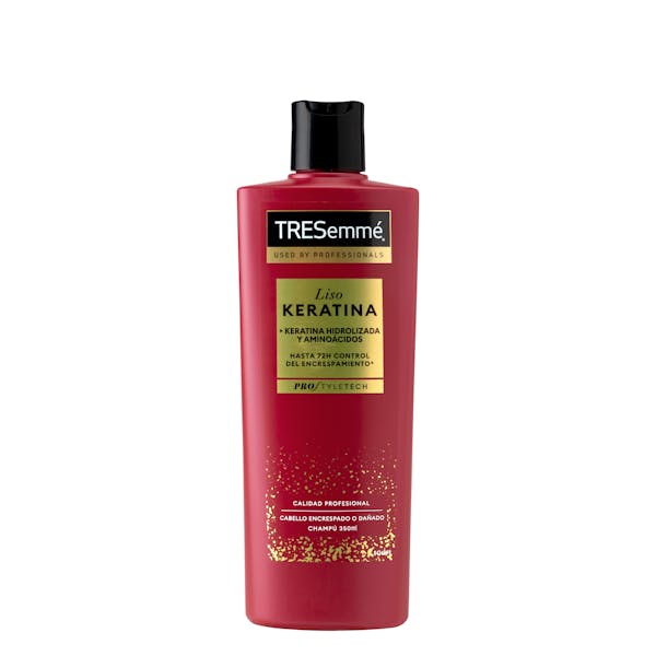 Imagen de Champú Liso Keratina TRESemmé cabello encrespado o dañado